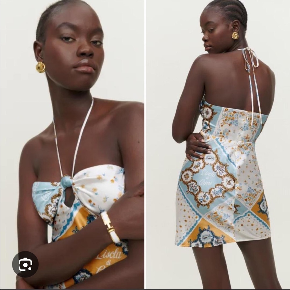 Reformation Real Silk L'Isola Di Capri Sorrentine Silk Dress